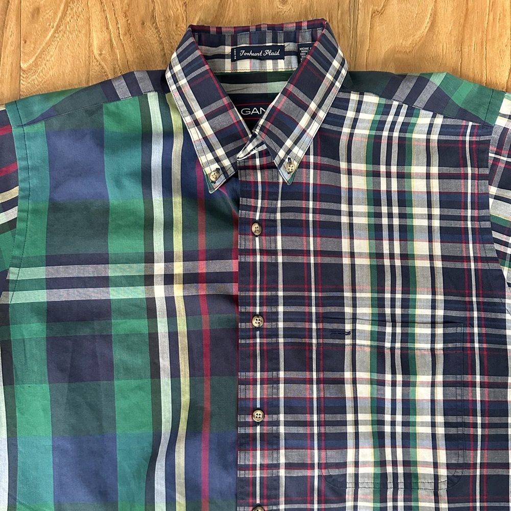 **Gant** Multi-Plaid Button Down Size Large - image 4